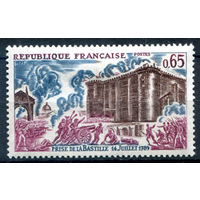 Франция - 1971г. - история Франции, взятие Бастилии, архитектура - 1 марка - полная серия, MH [Mi 1765]. #2-Fr-43-A-1