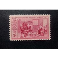 США\а100\1952. 200 лет со дня рождения Бетси Росс. флаг
