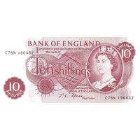Великобритания 10 шиллингов образца 1960-1970 года UNC p373c