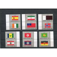 США. ООН Нью-Йорк. Флаги стран - членов ООН. Из выпуска 1988 года