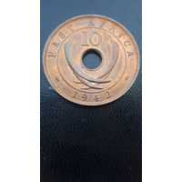 Восточная Британская Африка 10 центов 1942 г.