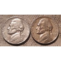 5 центов  1949 Р или D США Джеферсон