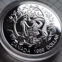1доллар  Канады 1999 года .Серебро.