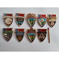 Набор значков города Сахалинской области