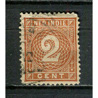 Нидерландская Индия - 1883/1899 - Цифры 2С - [Mi.18b] - 1 марка. Гашеная.  (Лот 18Js)-T25P1