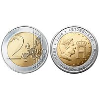 2 Евро Люксембург 2004 Великий Герцог Анри UNC из ролла