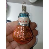 Ёлочная игрушка  -  Казачка . СССР  . Стекло .