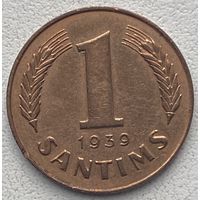 Латвия 1 сантим 1939 г.