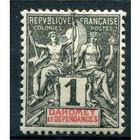 Французские колонии - Дагомея (Бенин) - 1901/05г. - аллегория, 1 с - 1 марка - чистая, без клея [Mi 6]. #4-W1-105-A-1
