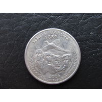 1\4 доллара,2006 Южная Дакота. США.
