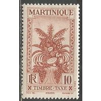 Мартиника. Кокосовая пальма. Доплатная марка. 1933г. Mi#13.