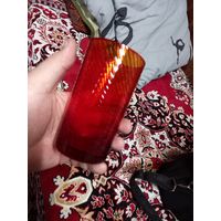 Стакан красное стекло СССР красивый