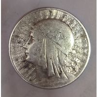 10 злотых 1933 Ядвига с рубля