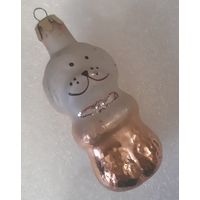 Игрушка ёлочная собака стрелка, стекло. СССР