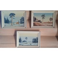 Миниатюры одним лотом масло двп 170 на 120