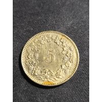 Швейцария 5 раппенов 1984