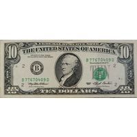 10 долларов США. 1993г