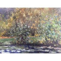 Пейзаж масло с рубля