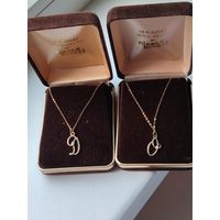 Кулоны позолоченные с бриллиантами