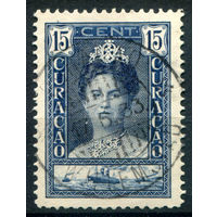 Нидерландские колонии - Кюрасао - 1928/30г. - 30 лет правления королевы Вильгельмины, 15 с - 1 марка - гашёная [Mi 97]. #3-WB-85-A-1