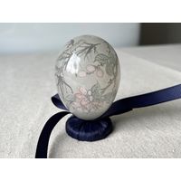 Статуэтка яйцо стекло роспись старый Китай винтаж