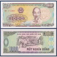 Вьетнам, 1000 донг 1988 г., P-106a (BT, революционер Хо Ши Мин), UNC