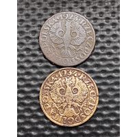 Польша II Республика (1919-1939) 2 гроша 1927, и 1934 гг.,2 монеты одним лотом, без мц.
