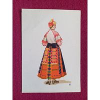 Девичий костюм Воронежской губернии. 1957 г. Чистая.