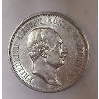 3 марки 1909 Саксония штемпельный блеск