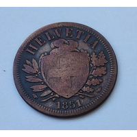 Швейцария 2 раппена, 1851 7-5-34