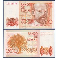 Испания, 200 песет 1980 г., P-156 (L, писатель Леопольдо Алас-и-Уренья), UNC