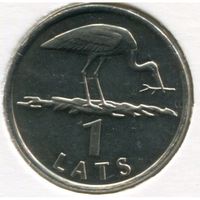 Латвия 1 лат, 2001 Аист UNC