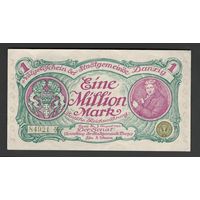 Данциг 1000000 марок 1923 года. Тип Р-24a. Состояние XF+/aUNC (2)