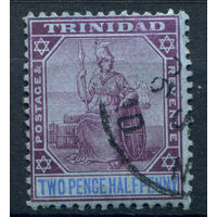 Британские колонии - Тринидад - 1904/09г. - Британия, 2 1/2 P, 57 - 1 марка - гашёная [Mi 57]. #4-B5-132-A-1