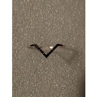 Серебряное кольцо с черными фианитами размер 17