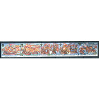 Великобритания - 1988г. - 400 лет крушения испанской армады, корабли - 5 марок - сцепка - полная серия, MNH [Mi 1155-1159]. #3-GB-Z-2-60