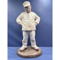 Фарфоровая фигура Строитель Ручная подглазурная роспись.Дания, г. Копенгаген, Bing & Grondahl.1960 – 1969гг.