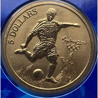 Австралия 5 долларов 2000 г. Олимпийские игры в Сиднее. Футбол