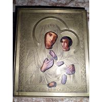 Икона 19 в письмо, латунный оклад.