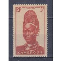 [632] Французские колонии. Камерун 1939. Культура и быт.Женская прическа.5с. МН