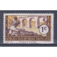 [2313] Французские колонии. Французская Экваториальная Африка 1937. Сплавщик леса.1с. МН