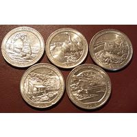 25 центов (квотеры) сет 2014 года США Прекрасная Америка МД Денвер