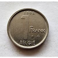 Бельгия 1 франк, 1995 Надпись на голландском - 'BELGIE'