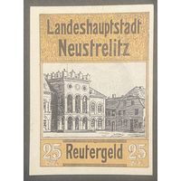 Нотгельд 25 пфеннигов 1921 год. Нойштрелиц. Веймарская республика