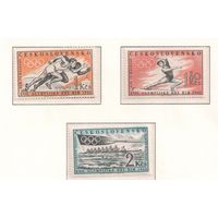 Чехословакия-1960,(Мих.1206-1208)  ,  **  , Спорт,  ОИ-1960, (полная серия),