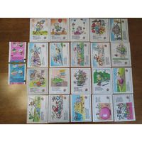 Вкладыши от жвачки Рекорды Гиннесса Guinness Цена за лот 37шт + 2 обертки