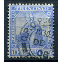 Британские колонии - Тринидад - 1904/09г. - Британия, 2 1/2 P, 58 - 1 марка - гашёная [Mi 58]. #4-B5-132-A-1