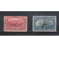 США-1898, (Скотт.286,288), гаш.   , Выставка в Миссисипи, Лошади