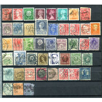 Марки разных стран 1 - перфины - 40+ марок - гашёные. #O-W-86-B-1