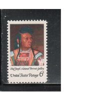 США-1968, (Мих.973),  * (без клея) ,  Индейцы Живопись (одиночка)